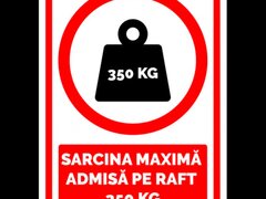 Indicator pentru sarcina maxima admisa pe raft 350 kg