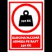 Indicator pentru sarcina maxima admisa pe raft 350 kg